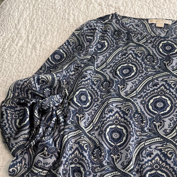 MICHAEL Michael Kors Navy Paisley Blouse - Picture 3 of 6